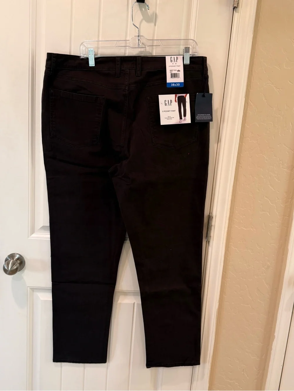 NWT GAP 5 Pocket Pant Slim Fit 38x30 Brown Stretch Twill Casual Pants
